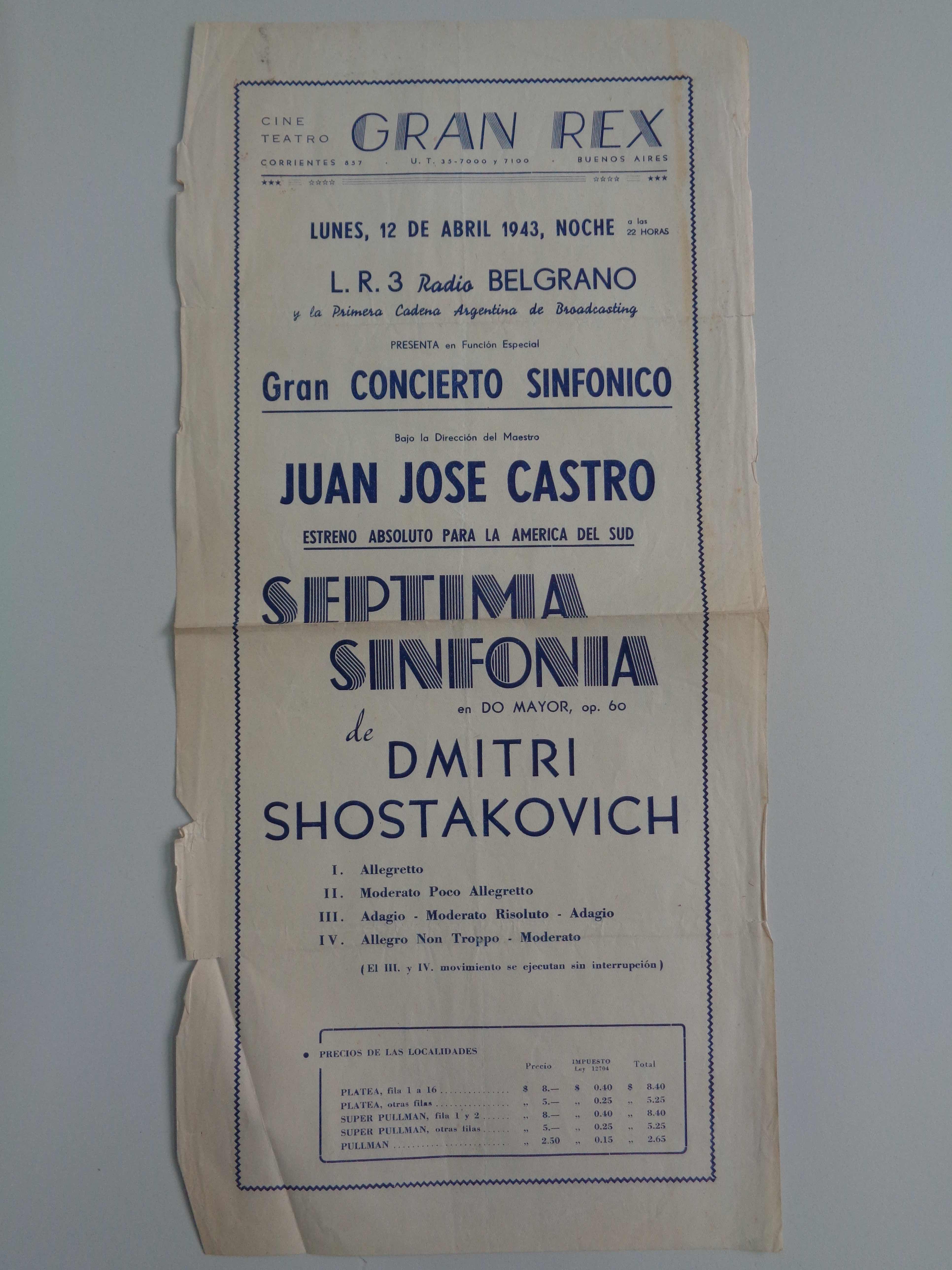 JJ Castro - Radio Belgrano - Shostakovich